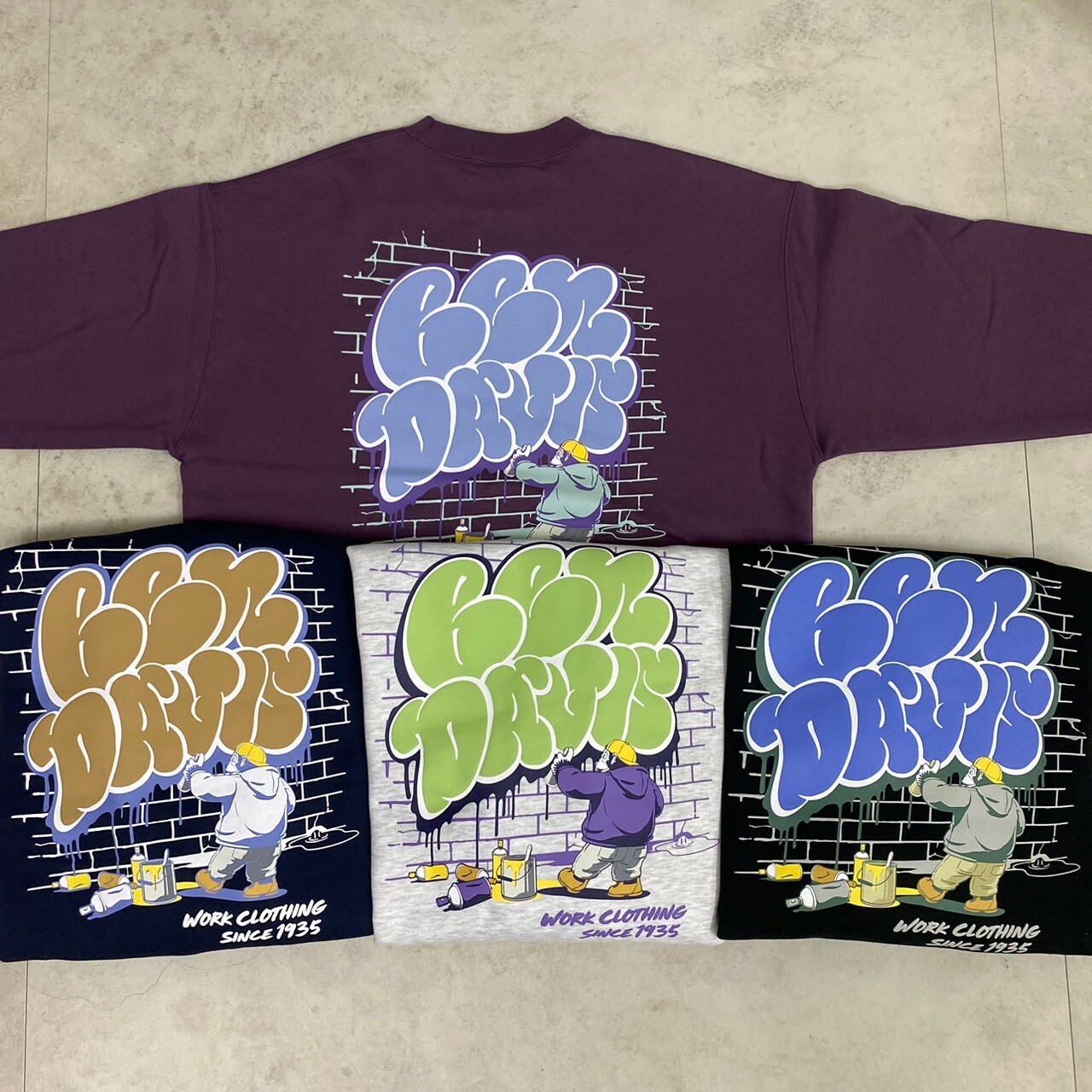 Ben davis  Wall art  crew 猿人噴漆泡泡字 大學TEE C–24780057