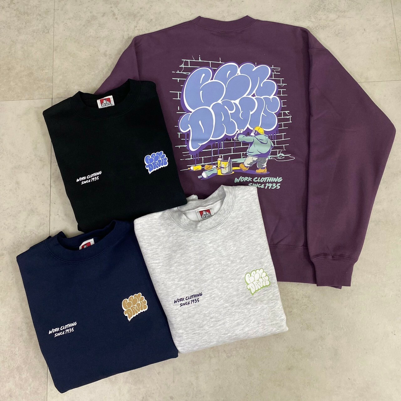 Ben davis  Wall art  crew 猿人噴漆泡泡字 大學TEE C–24780057