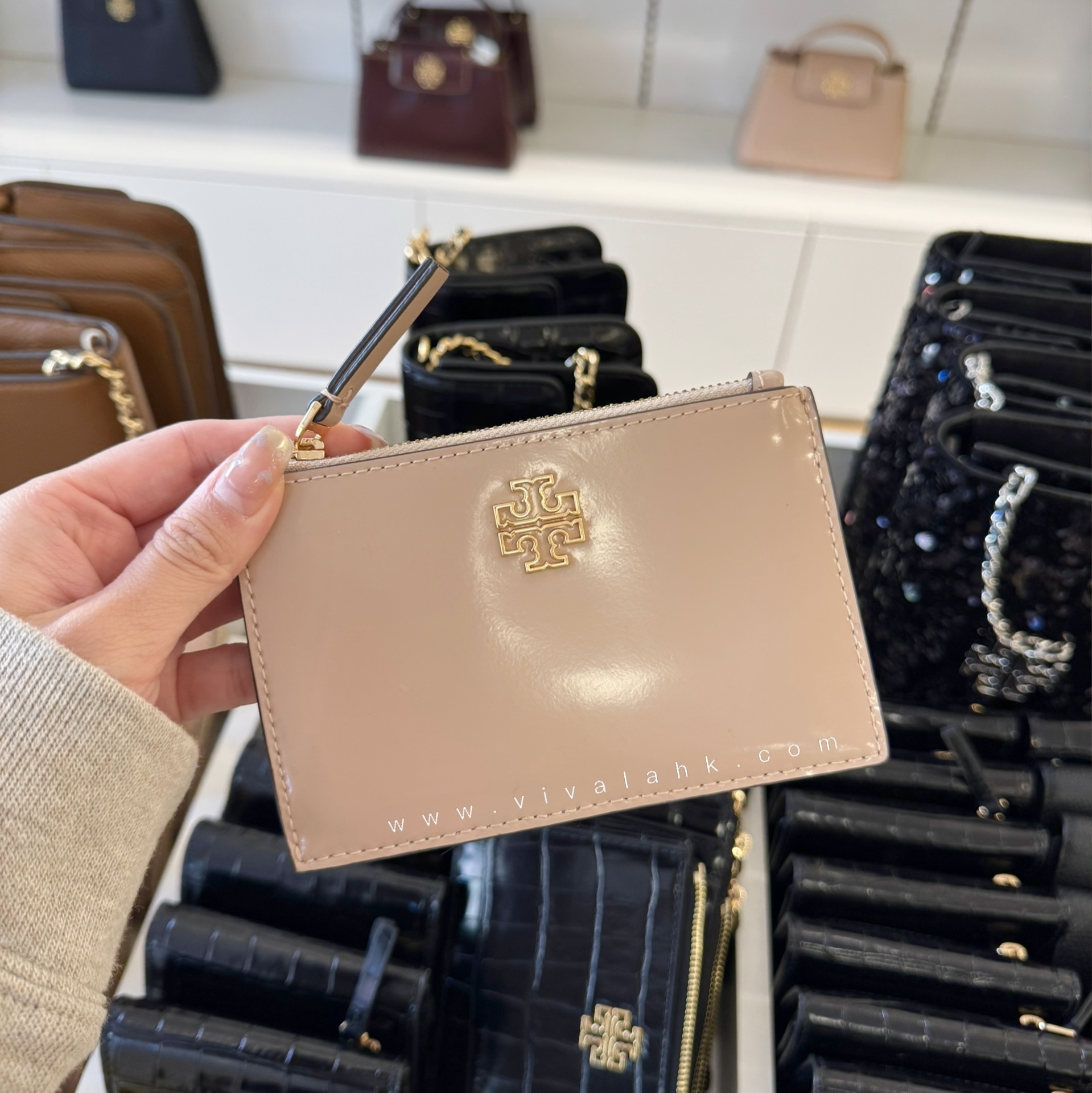 Tory Burch - Britten 拉鍊卡包 (滑皮) (141065)