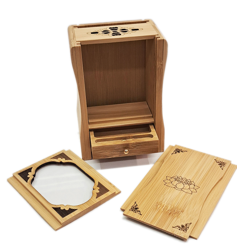 大日如來 竹製佛龕 小佛堂 11 公分【十方】153986