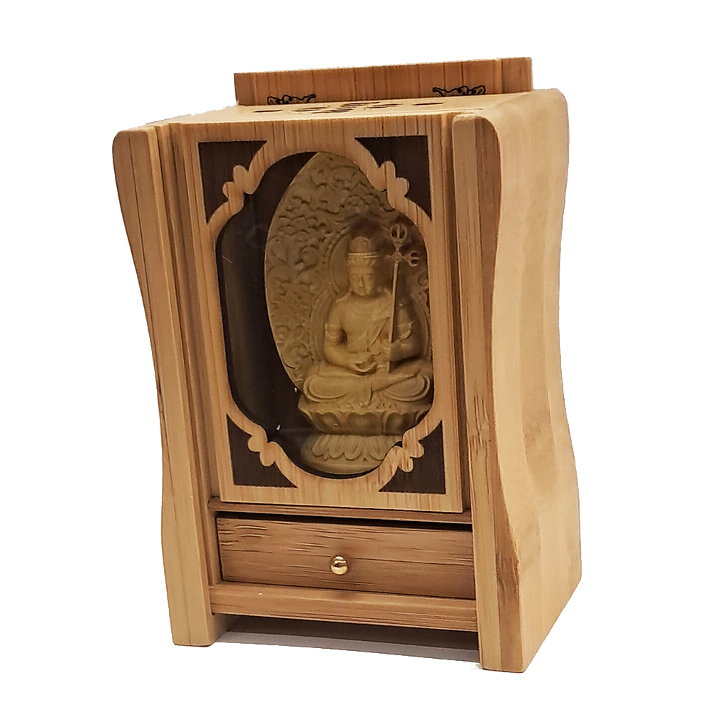 虛空藏菩薩 竹製佛龕 小佛堂 11 公分【十方】153991