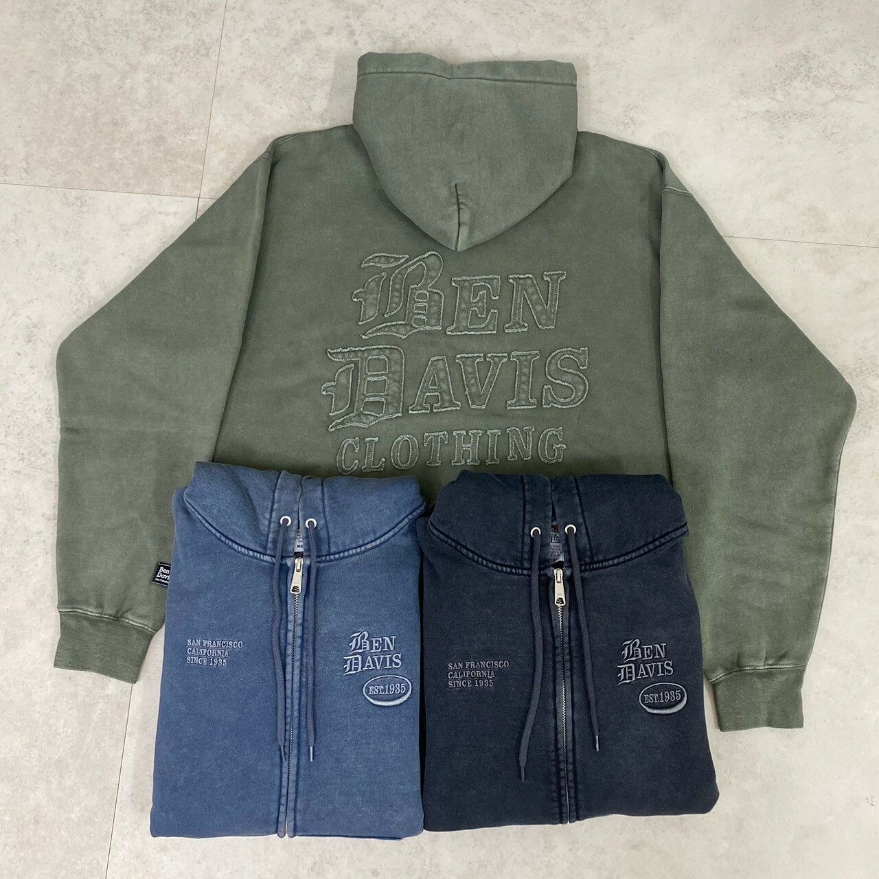 Ben davis heritage faded zip hoodie 水洗刺繡拉鍊帽Tee C-24780044