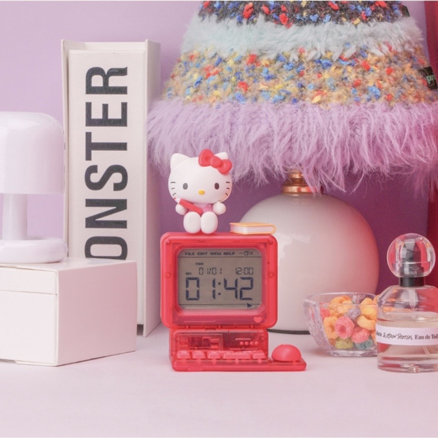 韓國代購 三麗鷗 SANRIO復古電腦桌鐘 時鐘 HELLO KITTY 酷洛米 美樂蒂 大耳狗 /預購