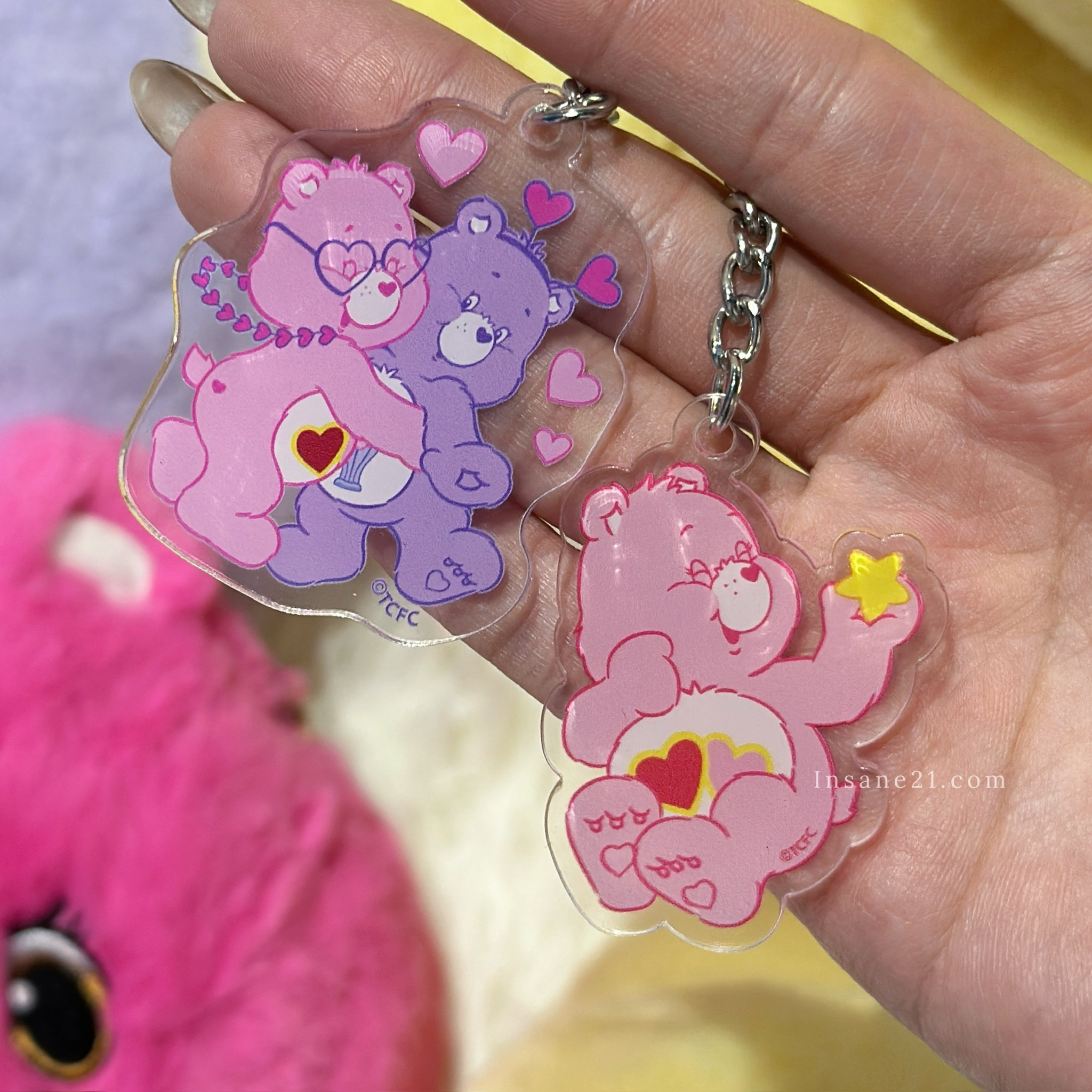 CARE BEARS 彩虹熊 兩扣壓克力吊飾 鑰匙圈 / 現+預