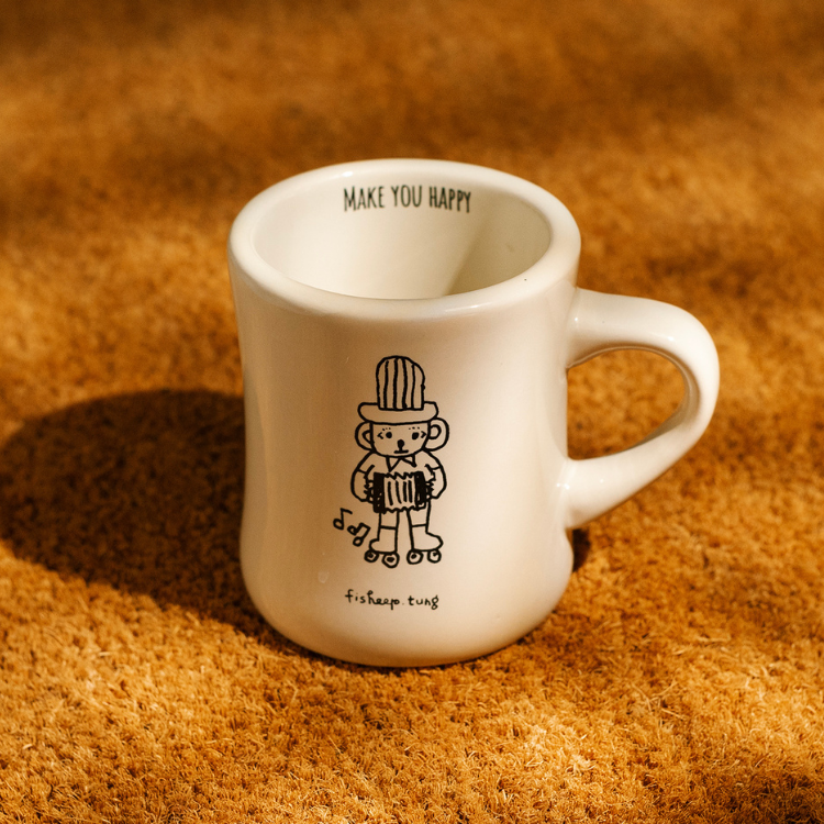 【A君B子 akunbko】動物學園復古胖胖馬克杯