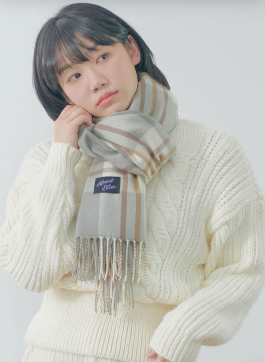 (現貨) almost blue - caramel latte muffler