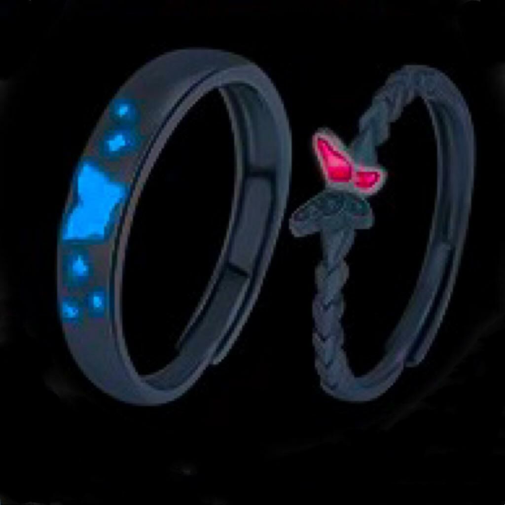 「繞指柔」 情侶戒指💍 免費刻字✒️ 夜光情侶戒指✨