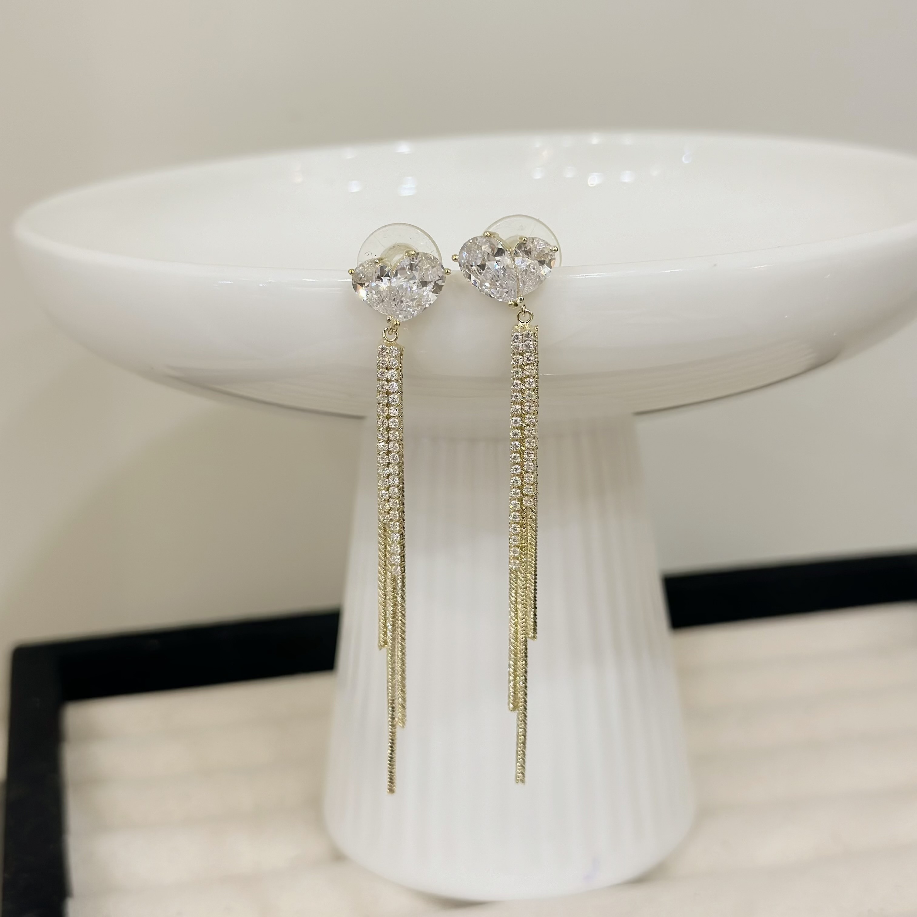 533鋯石愛心排鑽垂吊