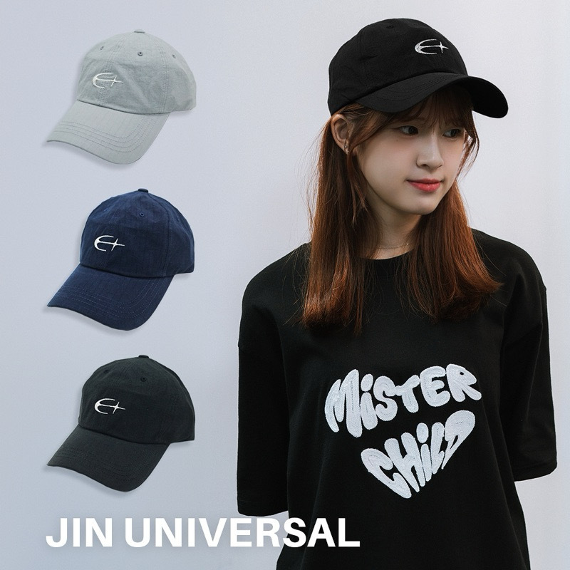 韓國JIN UNIVERSAL 刺繡 星芒 半月 老帽 三色 修臉型