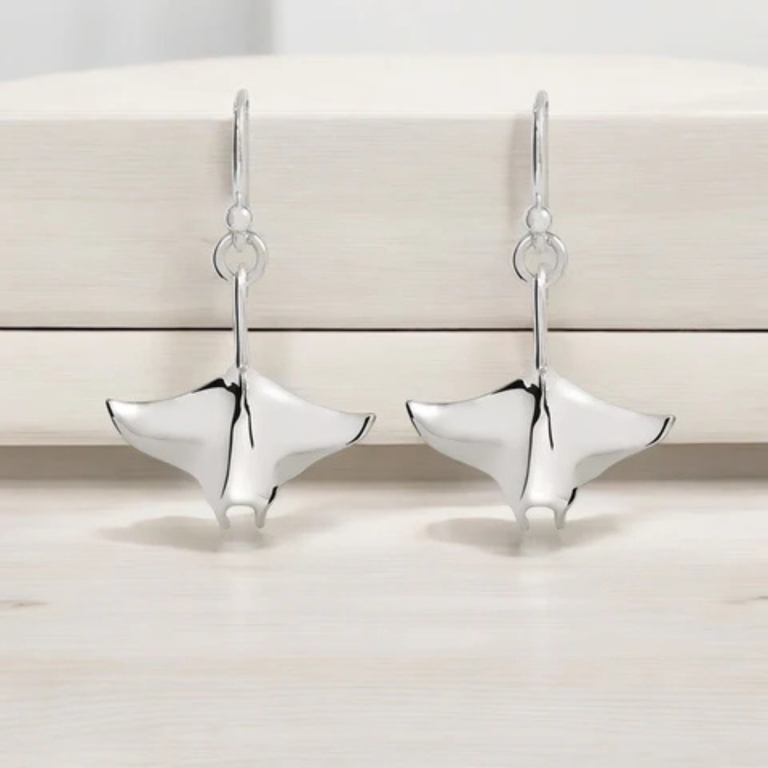 ▲Big Blue manta 手工925銀耳環