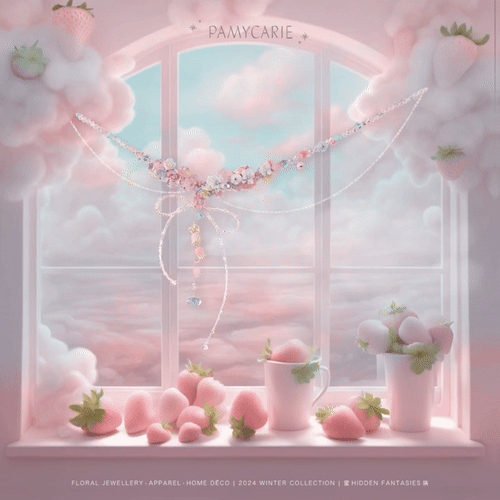 Swallowwort & Lily of the Valley Candy Jar Bead Collar Necklace