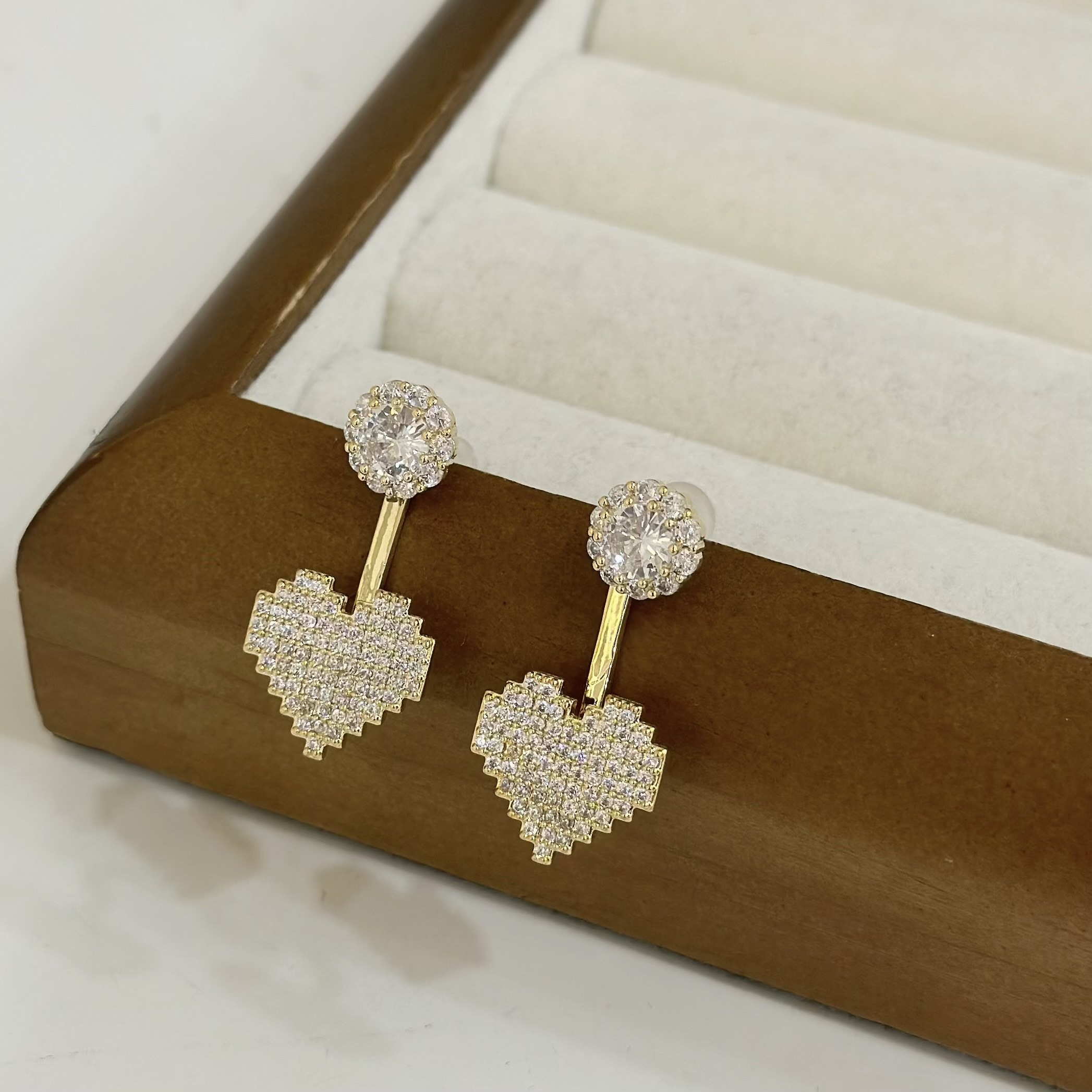 551單鑽鋯石愛心兩戴式垂吊