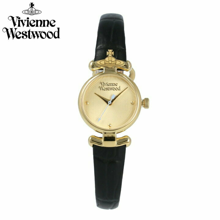 VV090GDBK 西太后 Vivienne Westwood 17mm 黑金 皮革錶帶 女裝 手錶 (香港行貨)