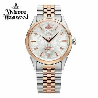 VV208RSSL 西太后 Vivienne Westwood 37mm 白色壓花紋 玫瑰金色不鏽鋼 錶帶 女裝 手錶 (香港行貨)