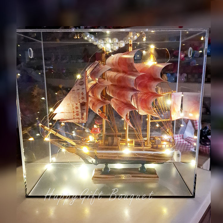 帆船鈔票,一帆風順禮盒, successfully boat gift box