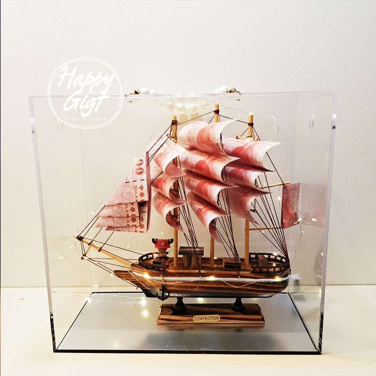 帆船鈔票,一帆風順禮盒, successfully boat gift box