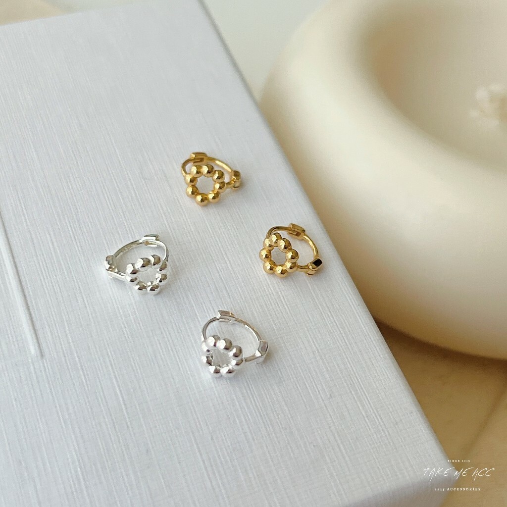 波堤圈圈｜全純銀耳環