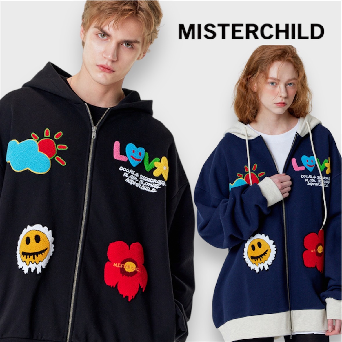 MISTERCHILD刺繡多標誌連帽外套