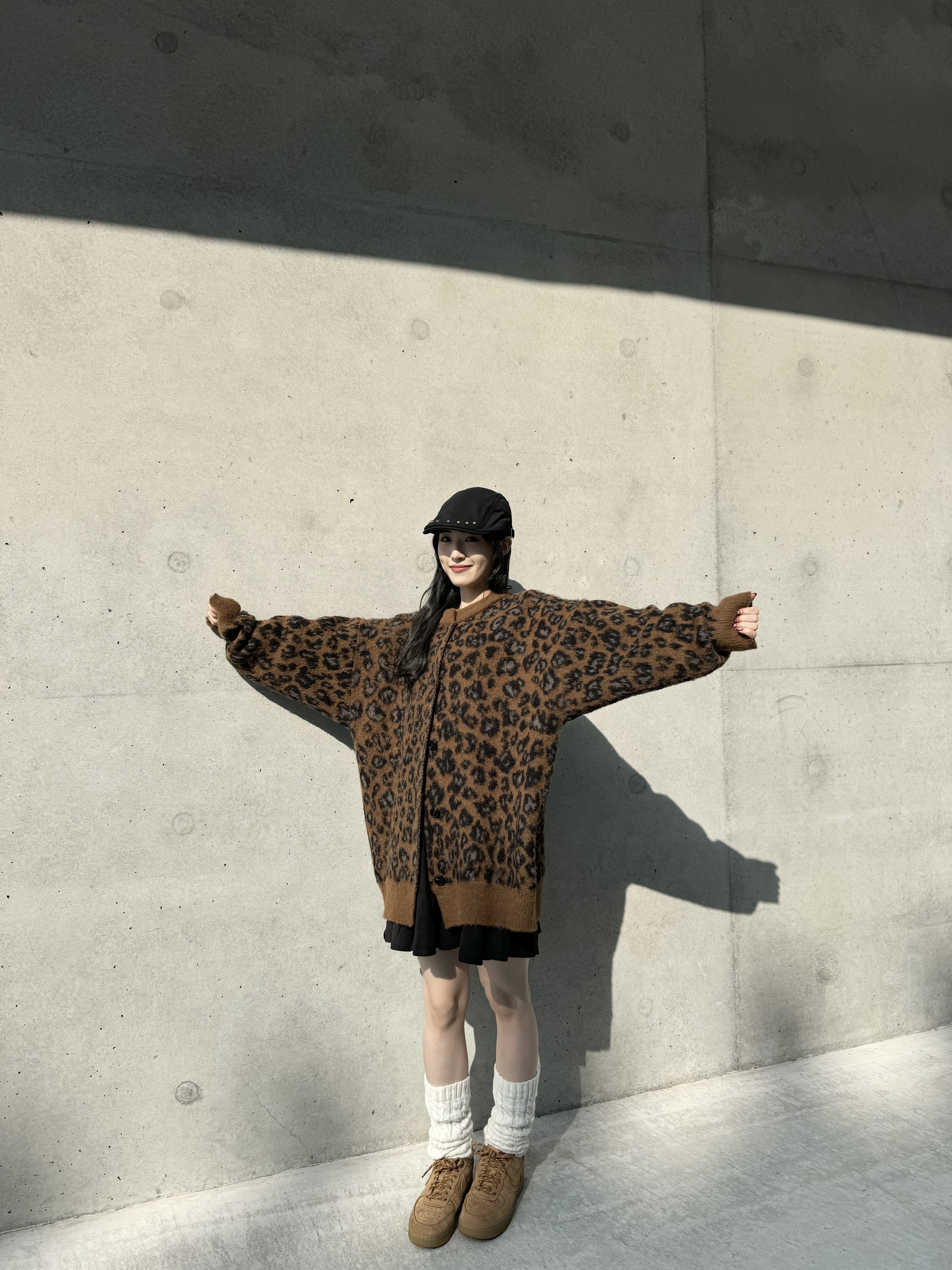 豹紋寬鬆毛衣