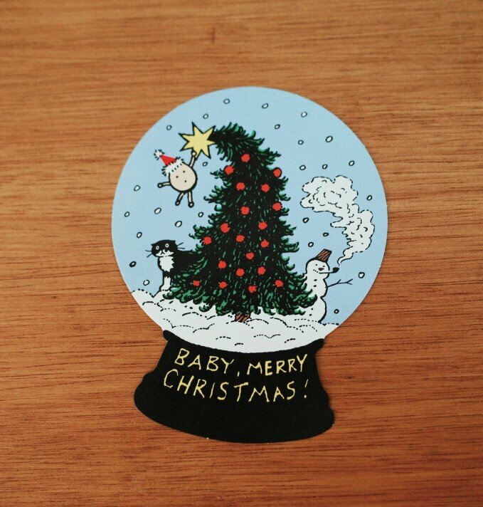 貓咪水晶球 造型明信片