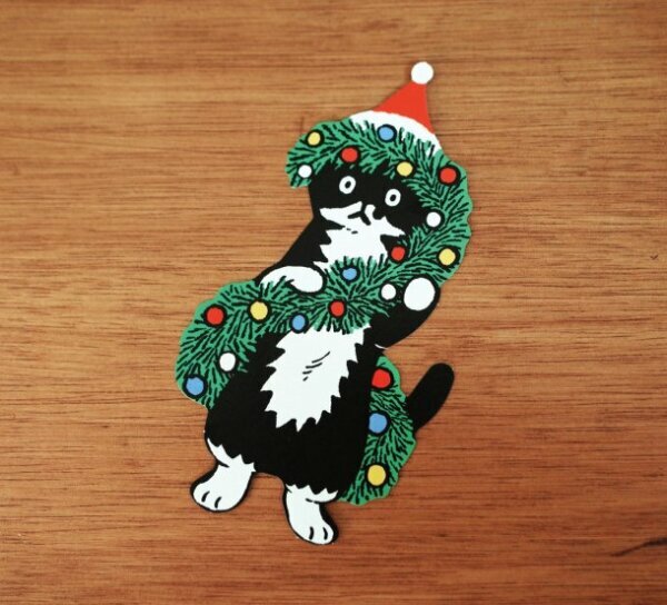 聖誕貓咪 造型明信片