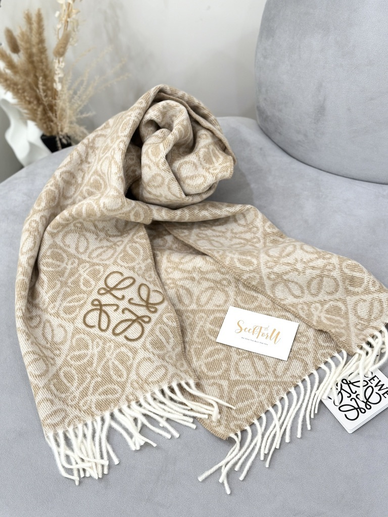 LOEWE Anagram scarf in wool and cashmere