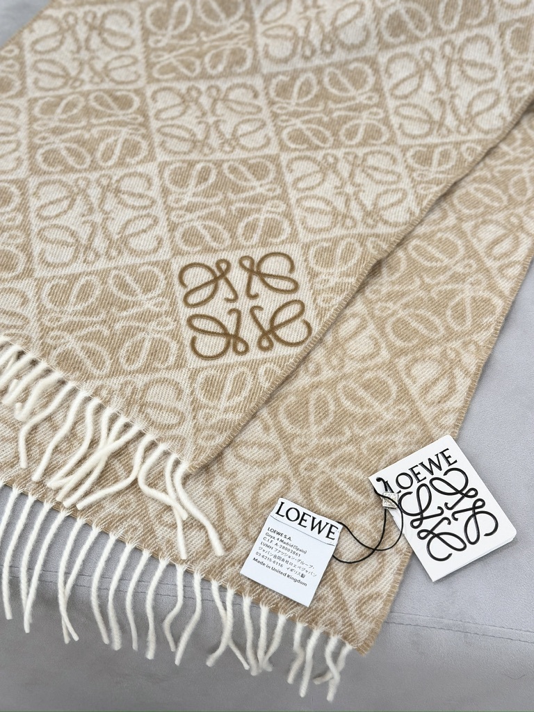 LOEWE Anagram scarf in wool and cashmere