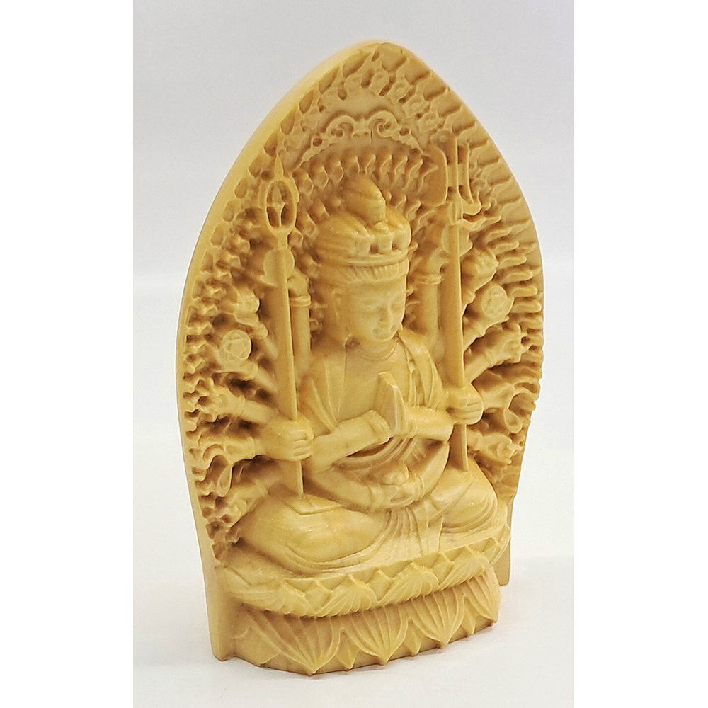 千手觀音菩薩{黃楊木}7公分【十方】154000