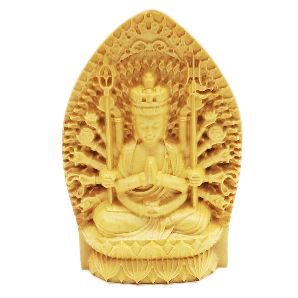 千手觀音菩薩{黃楊木}7公分【十方】154000