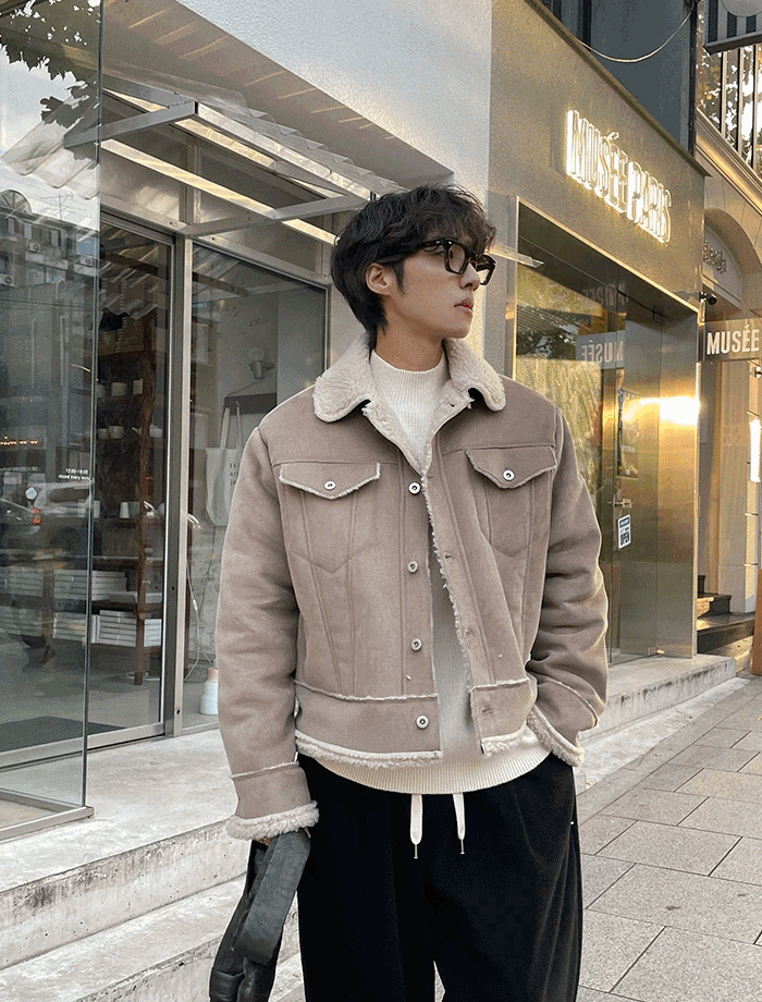 (韓國獨家特價)燈芯絨羊羔毛夾克外套