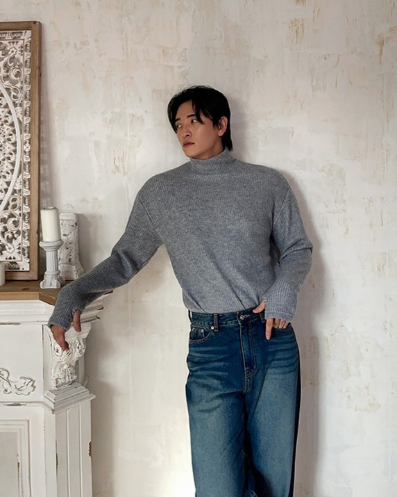 高密度布料寬牛仔褲