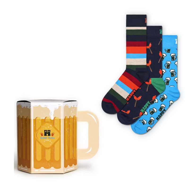 Happy Socks - 成人襪  啤酒禮盒 3 件套 36-40