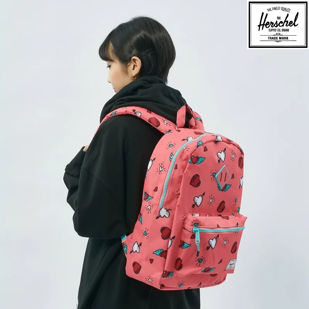 【Herschel】兒童款 9L X-Large 塗鴉後背包-亮粉