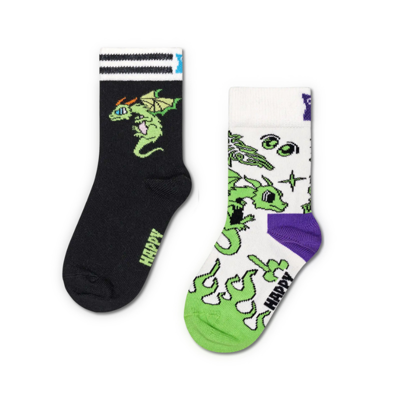 Happy Socks - 兒童襪 龍 2 件套 0-12月齡