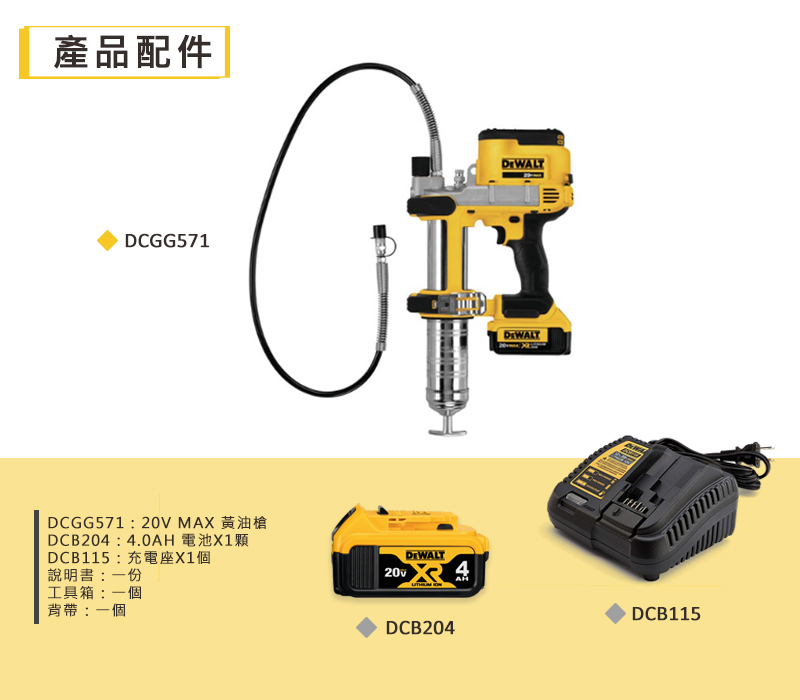 得偉 20V牛油槍 DCGG571M1 單電4.0