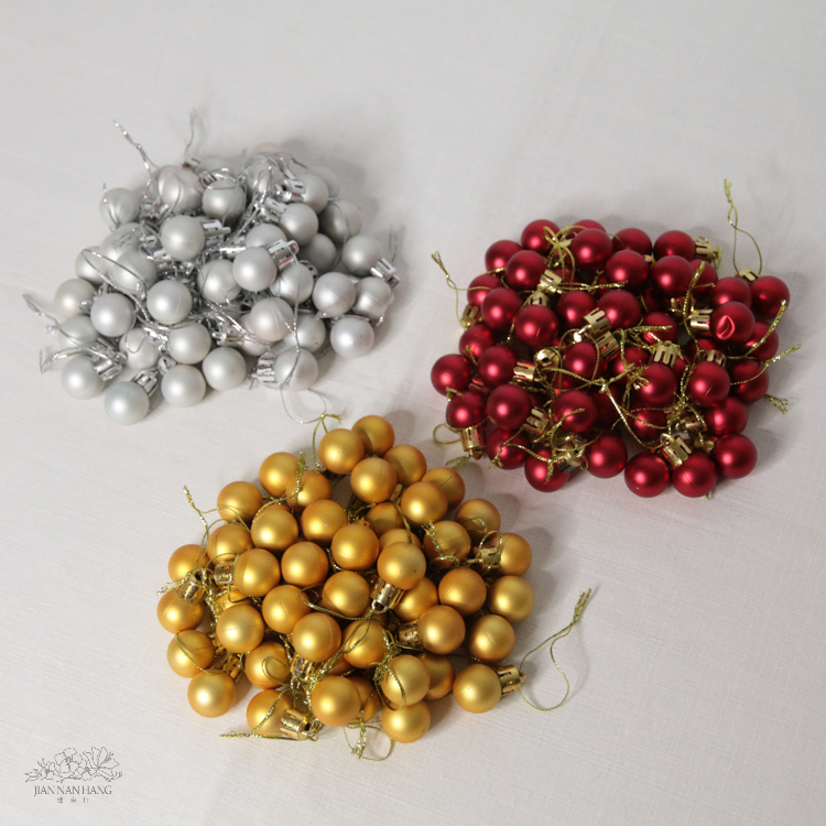 裝飾 2公分聖誕球混搭球 亞光 50入 3色
