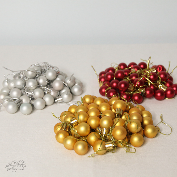 裝飾 2公分聖誕球混搭球 亞光 50入 3色