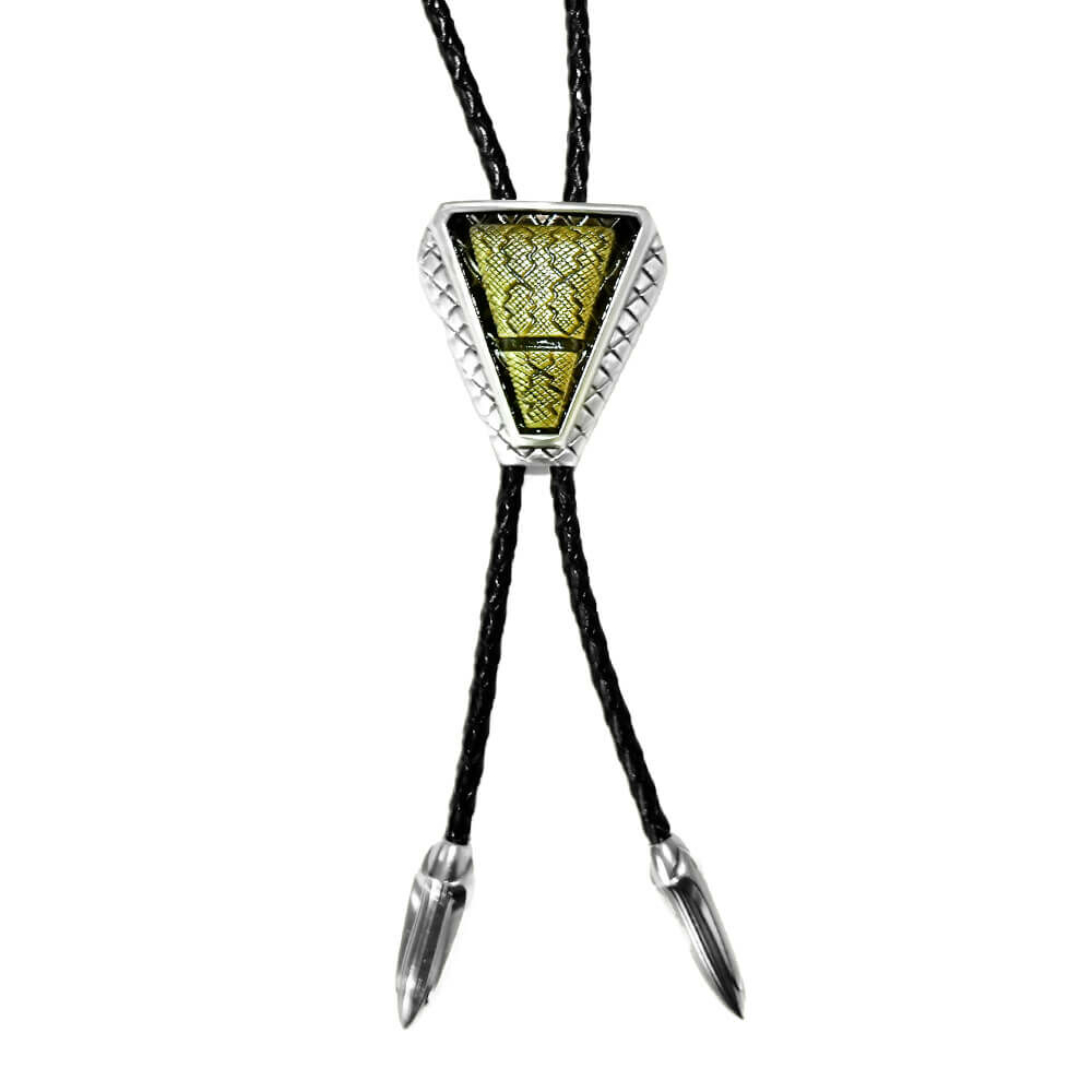 蛇年 金蛇富貴 真皮皮繩 保羅領帶/Bolo Tie/美式領帶 - 現貨