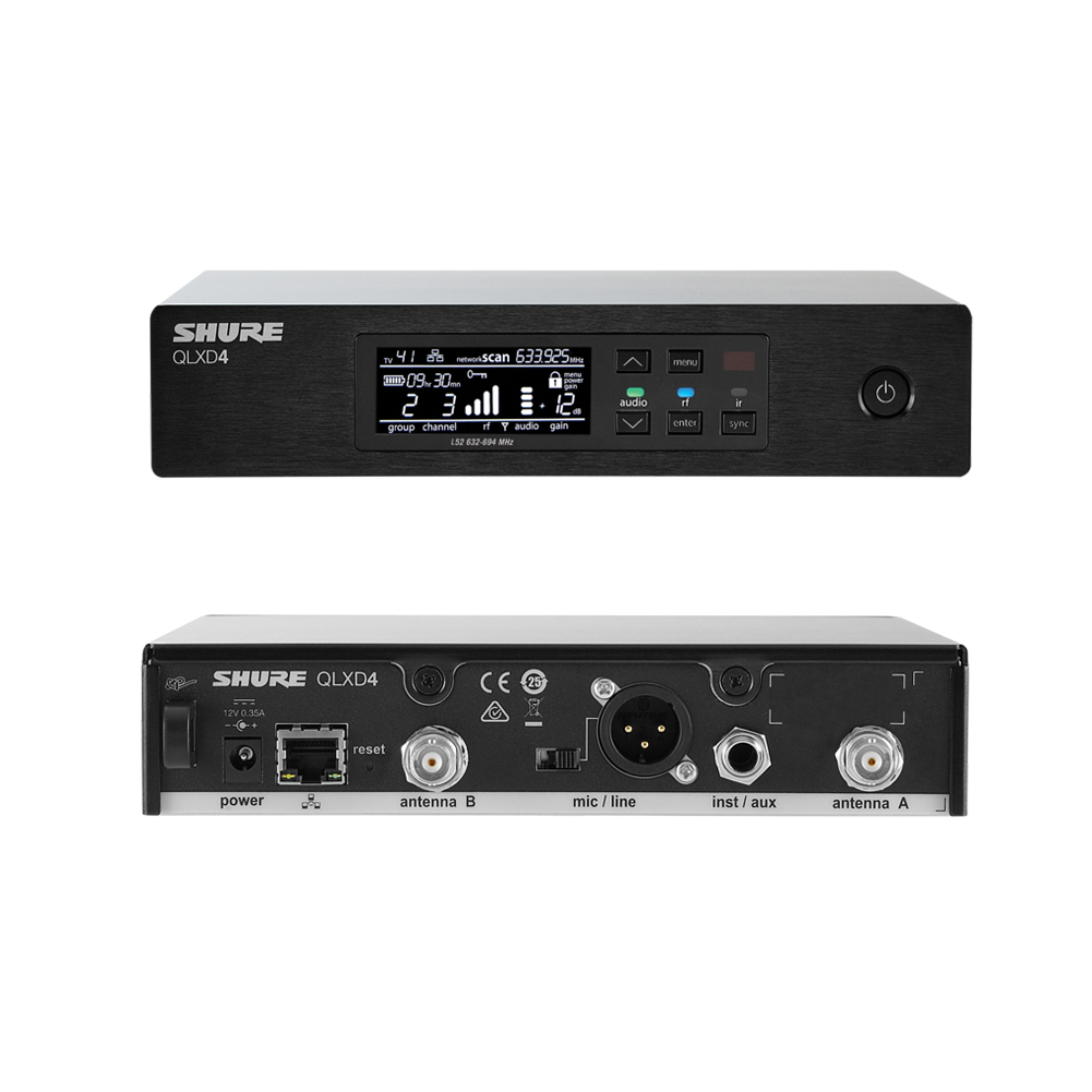 Shure Shure / QLXD 系列 無線領夾/頭戴傳輸系統 (QLXD14)(WL185、WL183、SM35等多種領夾/頭戴音頭可選配) 第 3 張圖片｜三峽配件 / 週邊