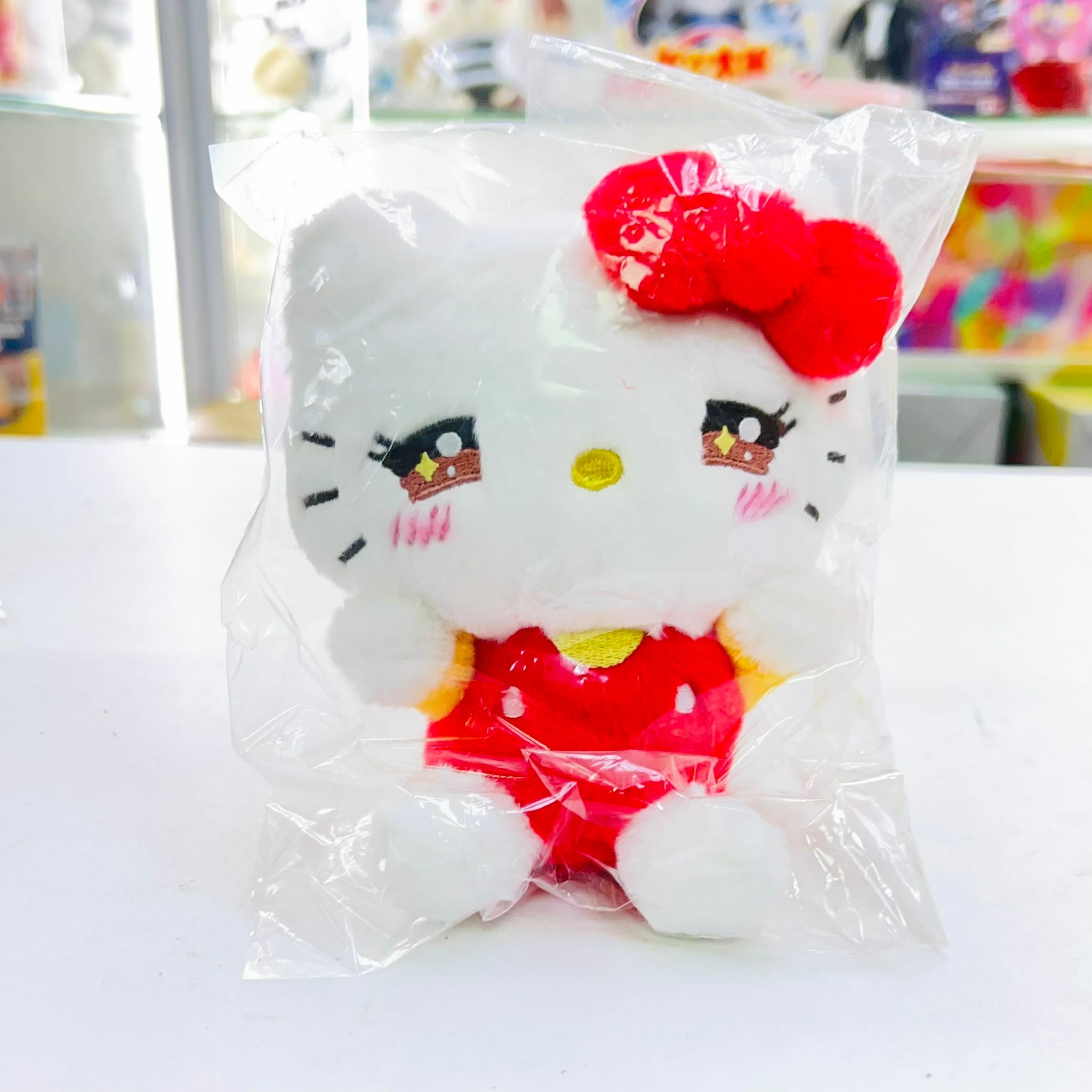 Sanrio Hello Kitty Various Faces  Keychain (Red)