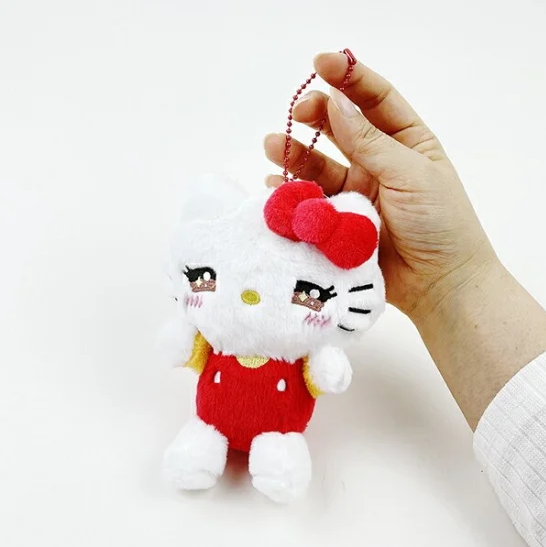 Sanrio Hello Kitty Various Faces  Keychain (Red)