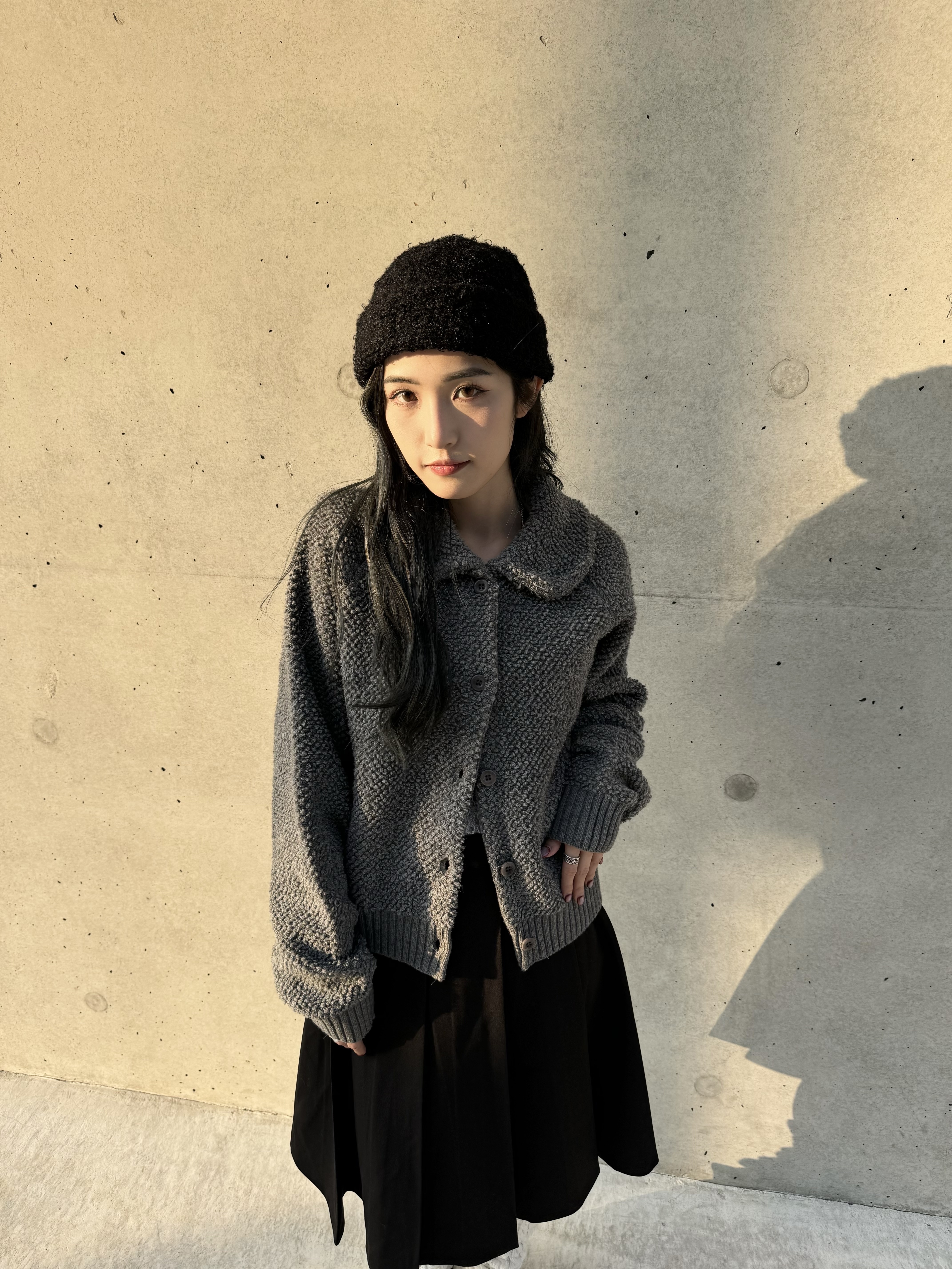 娃娃領粒粒厚毛衣