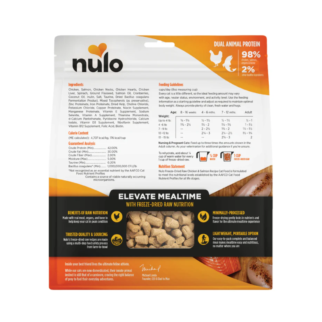 NULO Freestyle Freeze-Dried Raw 益生菌凍乾脫水貓糧 - 雞肉+三文魚 16oz