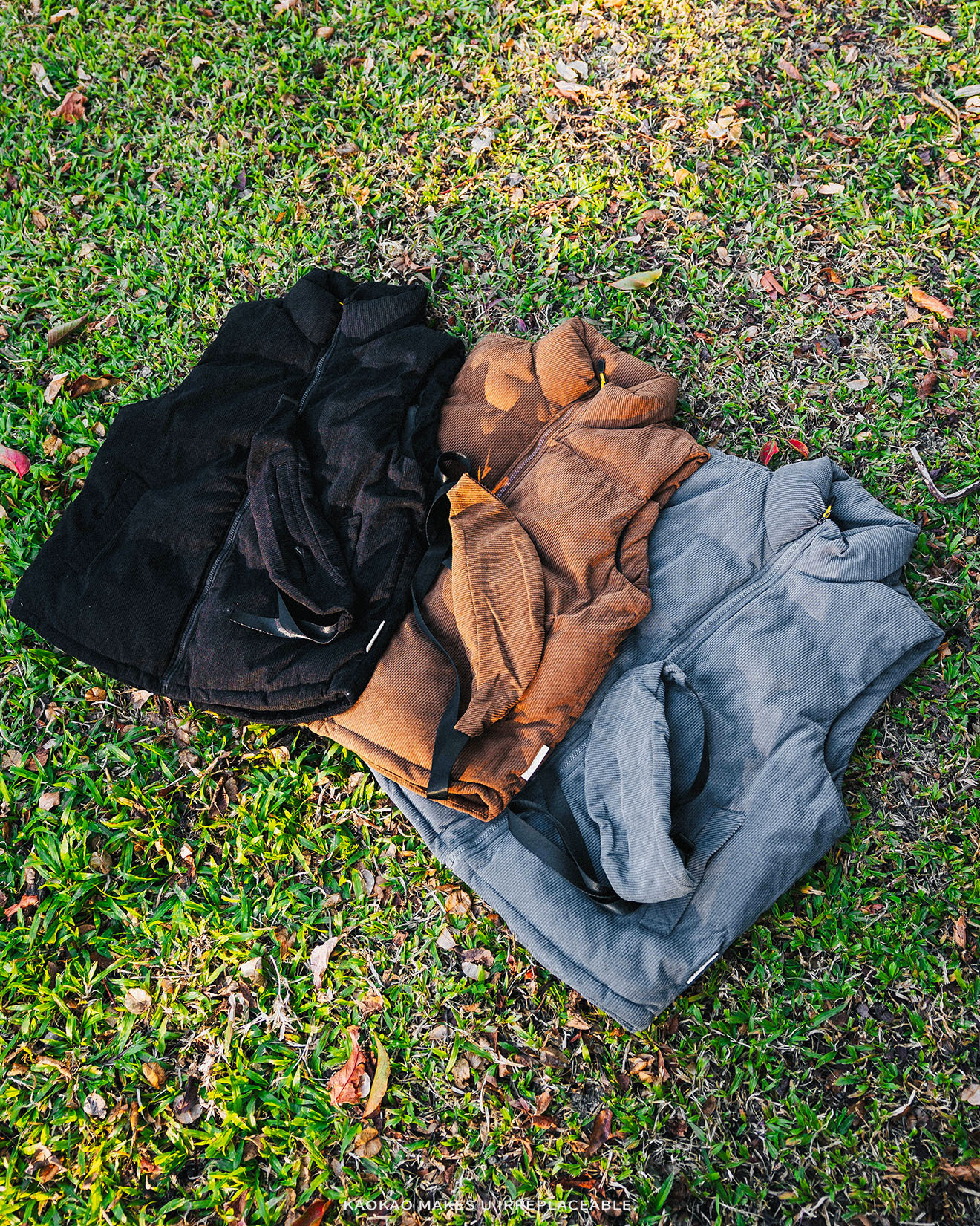 秋冬新款 燈芯絨 鋪棉背心 附贈小腰包