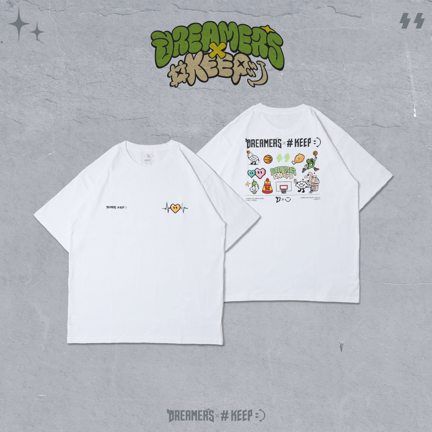 #KEEP x DREAMERS夢想家 聯名款 TAICHUNG LOVE TEE 白色 臺中愛 短TEE【KS259-WH】