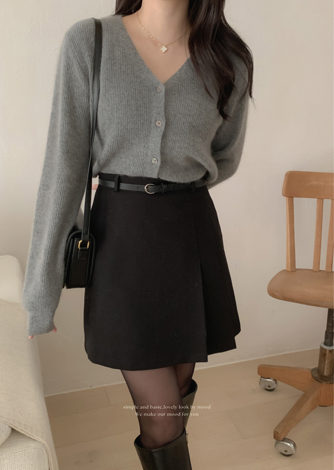 🚀當日出貨 側百褶質感A字短裙 ( 2 colors) 附腰帶