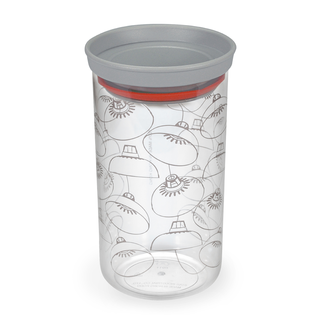 紅A 【100%香港製造系列】圓形儲物瓶 (大)(紅)