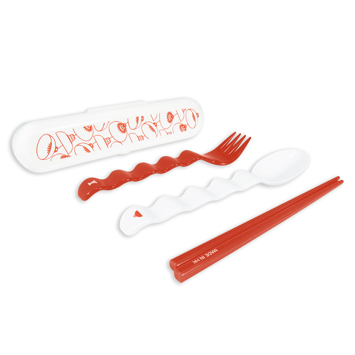 紅A 【100%香港製造系列】餐具組(紅)