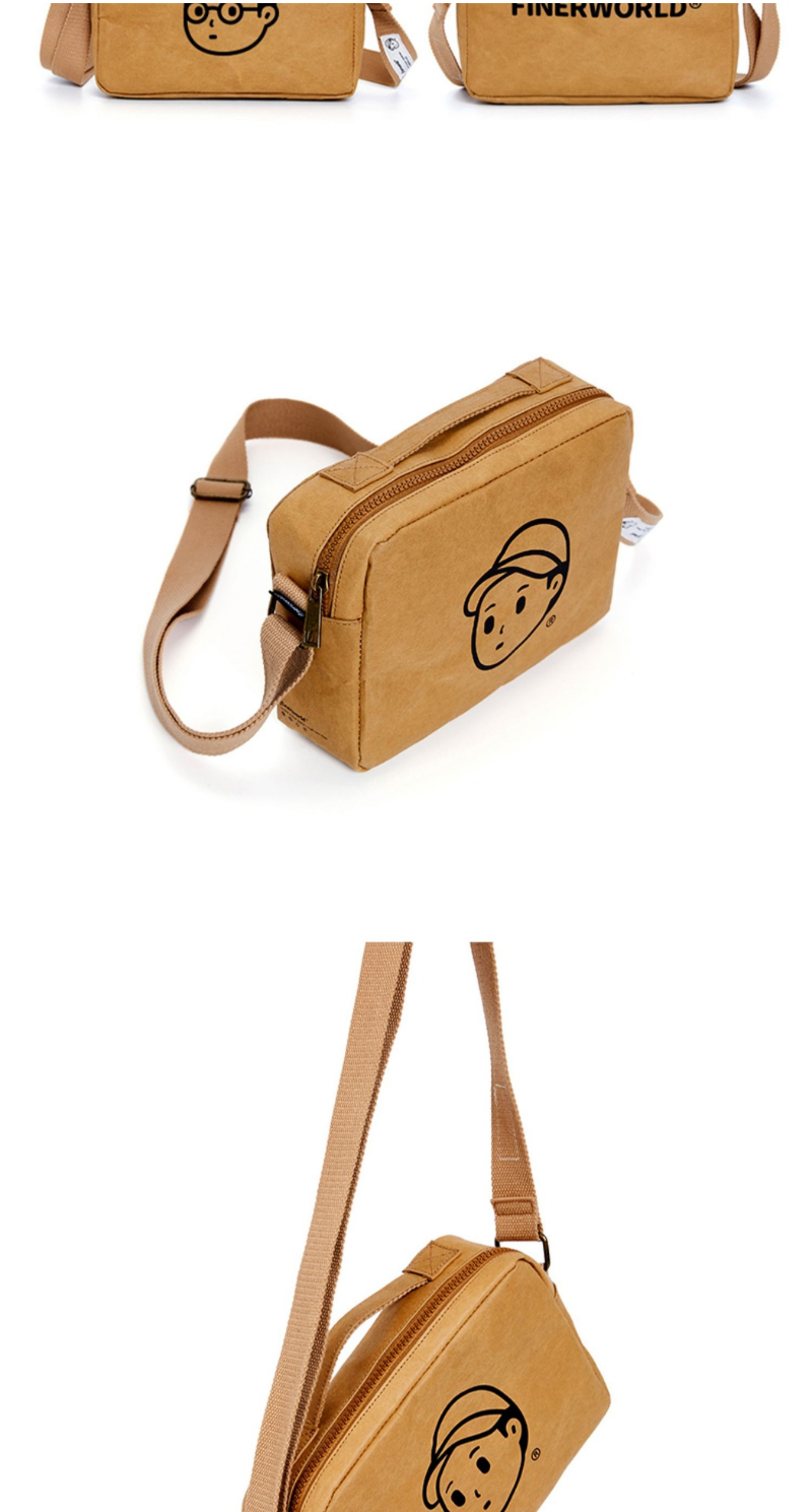 Finerworld 可濕水牛皮紙斜挎包