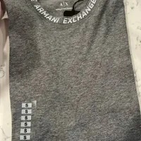 [S] ARMANI EXCHANGE SIGNATURE LOGO IN NECK LINE T-SHIRT,GREY, 7VZTFL-ZJTBZ-3930 [FINAL SALE] (SAX184)